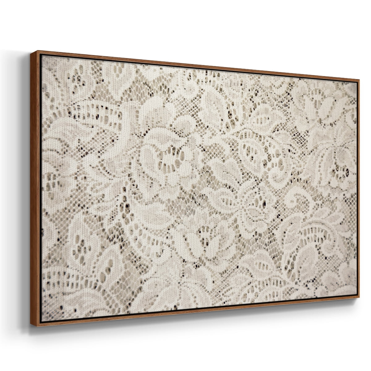 Vintage Abstract Print-XX Framed in Walnut Wood Gallery Wrapped Canvas 17 in. x 25 in.