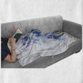 thumbnail image 6 of Watercolor Flower Soft Flannel Fleece Throw Blanket, Floral Background Irises in Fresh Colors Nature Earth, Cozy Plush for Indoor and Outdoor Use, 50" x 60", Lilac Teal Ecru, by Ambesonne, 6 of 6