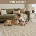thumbnail image 7 of SIXHOME 8x10 Washable Area Rug Non Slip Vintage Boho Tribal Rug for Living Room Bedroom Low Pile Farmhouse Beige, 7 of 7