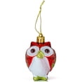 thumbnail image 2 of Ornativity Glitter Christmas Owl Ornaments - Snowy Glitter White and Red Animal Owls Christmas Tree Ornament Decorations - 4 Birds, 2 of 7