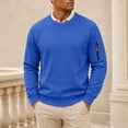 thumbnail image 2 of ZORYEVY Casual Sweatshirts for Men Long Sleeve Fall Lightweight Mens Sweatshirt Solid Crewneck Loose Pullover Tops, 2 of 10