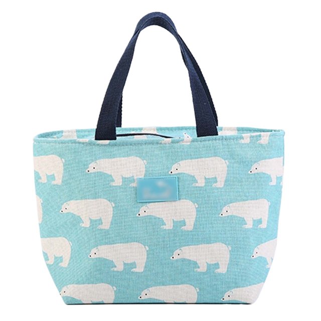 Bolsa de aislamiento portátil de lino de algodón de estilo nórdico bolsa de aislamiento de papel de aluminio almuerzo de estudiante con bolsa de arroz bolsa de hielo al por mayor