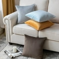 thumbnail image 6 of Soft Silky Velvet Series Square Decorative Throw Pillow Covers for Couch, 20" x 20", Orange, 2 Pack, 6 of 6