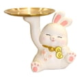thumbnail image 1 of Estatua de de resina con bandeja para almacenamiento de joyas, figurita en miniatura, adorno, escultura de Animal para mesa, sala de estar, Derecha Gloria Porta llaves de estatua de resina, 1 of 9