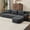 DARK GREY, variant on 112" Full Foam Woven Texture Large Sofa, Mid-Century Modern Sofa with Resilient Cushion, Oversized Sofa Chair with Modular Structure for Living Room leisure use, Beige White