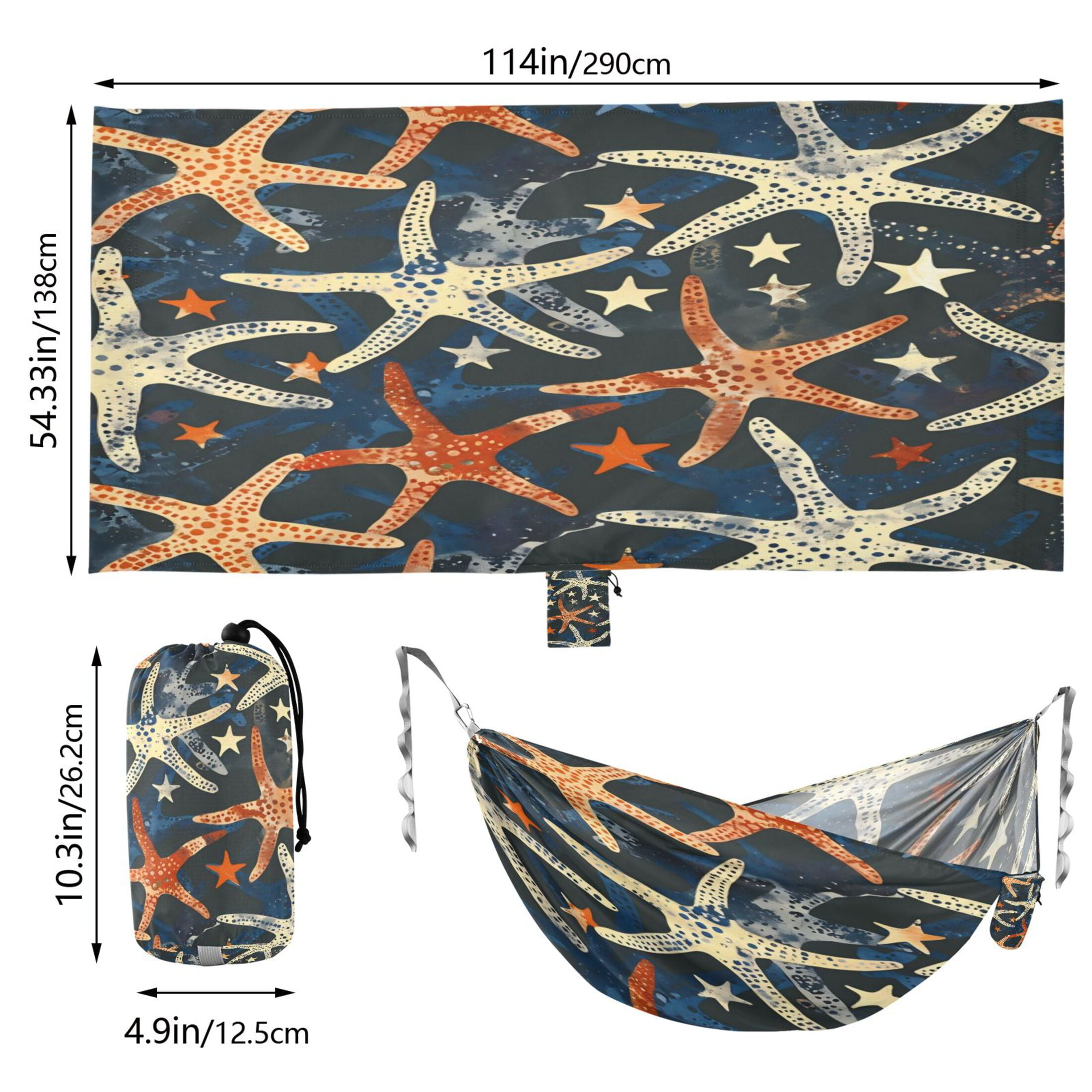 Hammock Camping Hammock Nylon Portable Hammock Travel Camping Hammock Multicolor Starfish