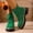 #159-Green, variant on Taylonsss Women's Round Toe Front Lace-Up Low Heel Ankle Boots with Fleece Lining for Winter Warm Comfortable Non-Slip Casual Short Boots