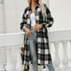thumbnail image 4 of Chaquetas y abrigos casuales sin capucha de manga larga, nuevo estilo, camisa a cuadros, chaqueta informal holgada de manga larga con cremallera, abrigo para mujer, 4 of 7