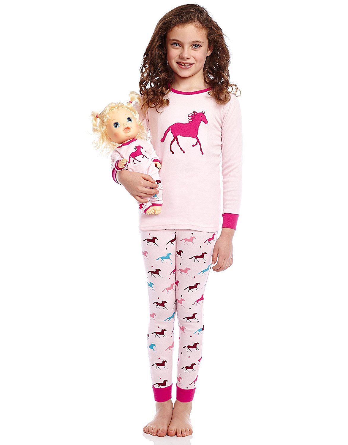 Leveret Girl and Doll Cotton Pajamas Flamingo 14 Year 