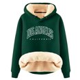 thumbnail image 2 of Lined Hoodies for Women 2025 Winter Long Sleeve Thick Los Angeles Graphic Hooded Sweatshirt Pullover Tops, 2 of 3