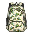 thumbnail image 2 of Tractor and Harvesters Cream Pattern Backpack for School, Cute School Bag with Adjustable Shoulder Straps and Padded Back, 16.9"x12.6"x5.9", 2 of 5