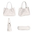 thumbnail image 3 of Bolso de mano para mujer Fashionalbe PU PU Bolso de viaje femenino simple (Blanco), 3 of 8
