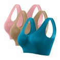 thumbnail image 2 of Women's Sports Bra Seamless Sports Bra Wirefree Yoga Bra With Removable Pads Bras for Women No Underwire Multicolor11 3XL, 2 of 6