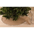 thumbnail image 2 of Saro Pompom Design Jute Christmas Stocking, 2 of 4