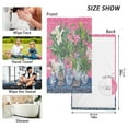 thumbnail image 6 of Yayeee 100% Cotton Hand Towels for Bathroom 16" x 28" Soft Absorbent Kitchen Towel, White Vibrant Flowers, 6 of 7