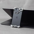 thumbnail image 1 of Metal Frameless Titanium Alloy Phone Case For iPhone 15 14 13 12 Pro Max Plus Shaped Lens Protective Film Antidrop Protective, 1 of 7