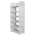thumbnail image 4 of Ktaxon 6 Tier Decorative Carved Shoe Rack Shoe Shelf Closet Storage Organizer Shoe Space Saving for Entryway Bedroom Living Room, White Finish, 4 of 9
