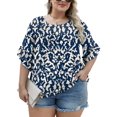thumbnail image 3 of Túnicas de cuello redondo Top Micoson Plus, talla 3/4, para mujer, 3 of 5