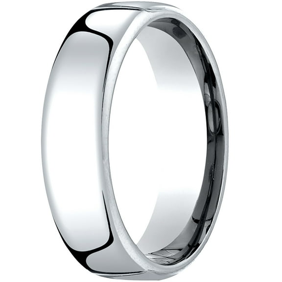 Mens Platinum, 6.5mm London Couture Comfort-Fit Wedding Band (sz 5)