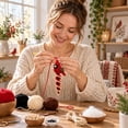 thumbnail image 5 of Cardinal Spiral Hanging Crochet Kit Full DIY Craft Supplies for Christmas Handmade Ornament Comes with Yarn Tools and Detailed Guide (Cardinal), 5 of 9