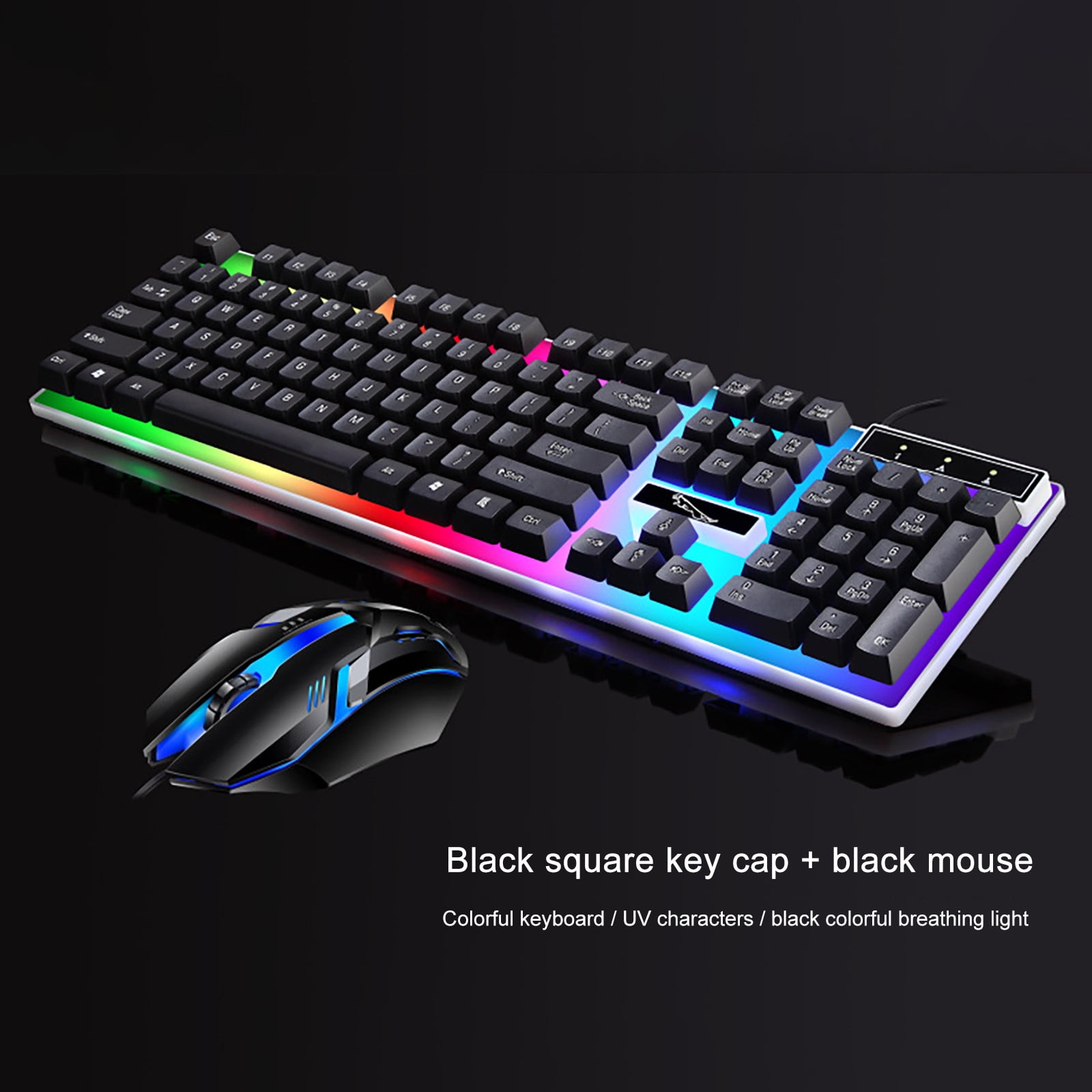 RPM Euro Games Gaming Keyboard and Mouse Combo, Keyboard - With 7 Color  Backlit, Suspension Caps, Backlit, 104 Keys, Mouse - 4 DPI Levels, 6  Buttons
