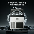 thumbnail image 4 of Coolake 200lbs/24H Commercial Ice Maker Machine with 50lbs Ice Storage,  Stainless Steel Under Counter ice Machine, Air Cooled, 115v, 4 of 7