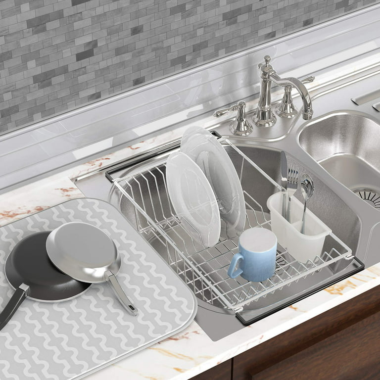 Simple Houseware Over Sink Counter Top Dish Drainer Drying