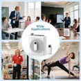 thumbnail image 7 of 15W Wireless Voice Amplifier with 2 Magnetic Lavalier Mics & Noise Reduction - Bluetooth 5.3 PA System for Teachers, Tour Guide, Yoga - 15H Rechargeable Battery, Waist-Mount Design (White) Black, 7 of 7