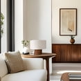 thumbnail image 3 of Oliver 10" Mid-Century Modern LED Table Lamp with Brown Wooden Base and Cream Fabric Shade, 3 of 5