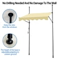 thumbnail image 4 of Jacgood 78.7"×47.2" Retractable Patio Awning, Manual Crank Handle Sunshade Shelter, Outdoor Canopy for Deck, Adjustable Height Ranging 78.7 to 118.1 in, Suitable for Patio/Balcony/Yard,Beige, 4 of 15