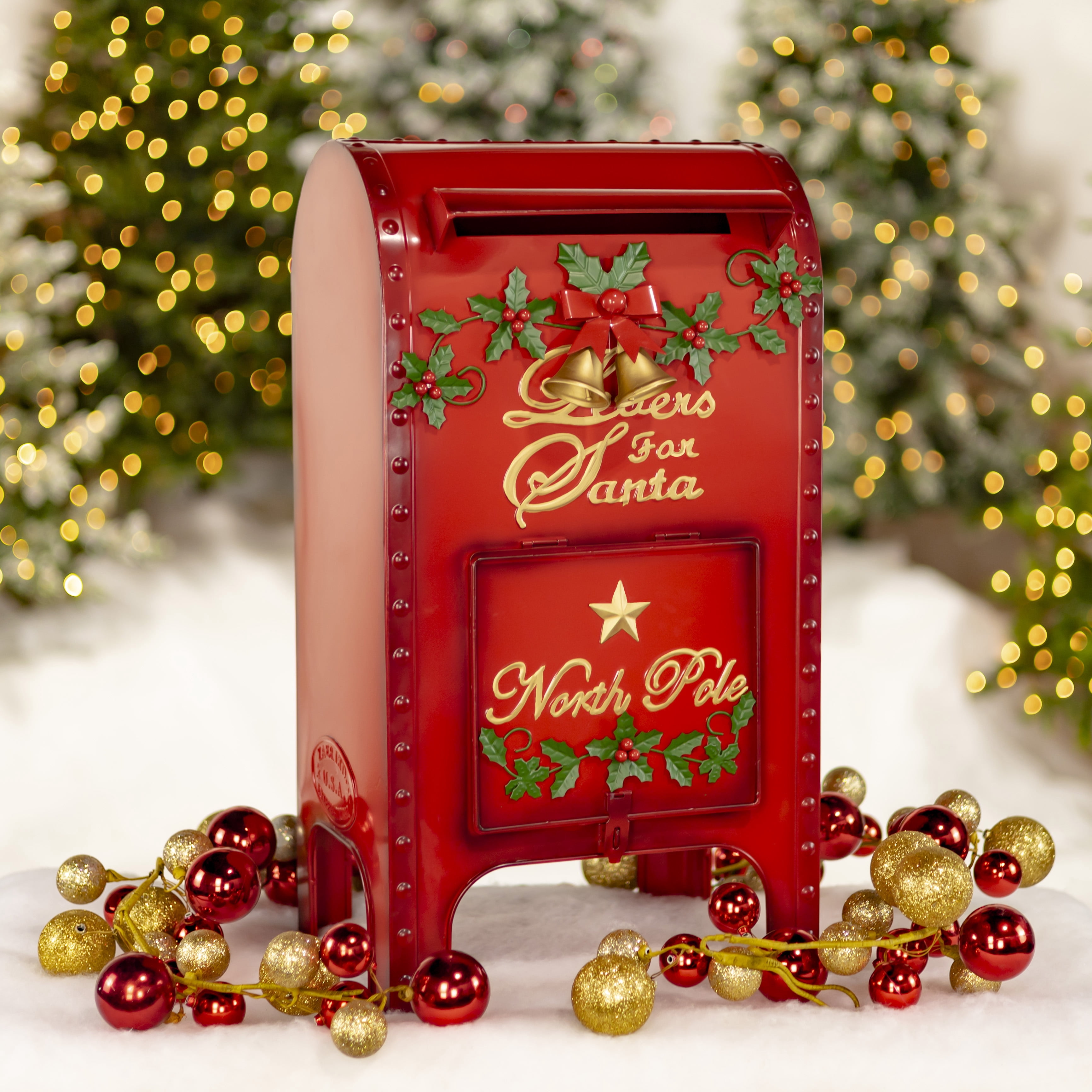 Set of 2 Medium and Small "Letters to Santa" Mailboxes