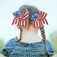 thumbnail image 5 of Monebena 4th of July Cheer Bows Fourth of July Accessories Patriotic Red White and Blue Bow Hair Accessories Memorial Day Hair Bow Hair Scrunchies for Women Flag Design Accessories Party Supplies, 5 of 7
