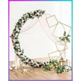 thumbnail image 3 of Wedding Backdrop Stand Square Detachable Metal Flower Frame Background Gold, 3 of 8