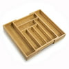 Bamboo Expandable Cutlery Tray & Drawer Organizer with 8 Compartments and 2 Adjustable Dimensions