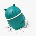 thumbnail image 3 of 1PC Desktop Trash Can Desktop Trash Can With Lid Mini Lid Cartoon Shape Cute Small Trash Can Japanese Household Trash Bucket Green, 3 of 5