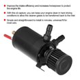 thumbnail image 4 of Catch Can, avec 2 Port Accessoire Kit Voiture Kit, Construit avec Filtre Inox Réservoir d'Huile Réservoir 3/8in Npt pour Usage Professionnel Automobile, 4 of 8