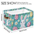 thumbnail image 4 of Yayeee Canvas Storage Basket with Handles for Shelves Fabric Bins Closet Organizer, Cartoon Easter Bunny, 4 of 8