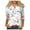 Gray, variant on Women's 3/4 Sleeve Tops V Neck Button Down Up Floral Print Shirts Loose Fit Elbow Sleeve Henley Blouses Beach Vintage Tee Shirts Casual Clothes Wine M