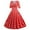 Red, variant on Hvot&aat Women's 1950s Retro Rockabilly Polka Dots Dress Elegant Ruched V Neck High Waist A-line Swing Cocktail Party Dresses
