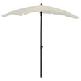 thumbnail image 1 of vidaXL Garden Parasol with Pole 200x130 cm Sand, 1 of 4