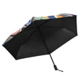 thumbnail image 4 of Colorful Numbers All Weather Umbrella Triple Folding Parasol 6 Ribs UV Protection Portable, 4 of 8