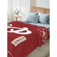 thumbnail image 5 of Twin XL Flat Sheet 66"x102", Japanese Style Soft Lightweight Bedding Flat Sheets Only, Modern Minimalist Red Brushed Microfiber Top Bed Sheet, Breathable StainResistant Bedsheets, 5 of 9
