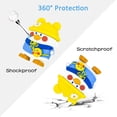 thumbnail image 5 of Funda para Airpods 1 y 2, funda de silicona 3D a prueba de golpes para auriculares con llavero (pato intercambiable con sombrero), 5 of 5