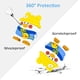 thumbnail image 5 of Funda para Airpods 1 y 2, funda de silicona 3D a prueba de golpes para auriculares con llavero (pato intercambiable con sombrero), 5 of 5