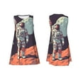 thumbnail image 7 of Balery Astronaut With American Flag Pattern Women’s Summer Dresses – Loose Sleeveless Sundress, Casual and Comfortable Beach Dress for Hot Days, 7 of 7