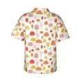 thumbnail image 3 of Goofa Cute Cartoon Mushrooms Hawaiian Shirt for Men, Unisex Summer Beach Casual Short Sleeve Button Down Shirts,Aloha Tropical Floral print shirt-, 3 of 9