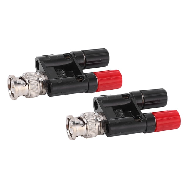 2pcs BNC Male To Dual 4mm Banana Female Socket Binding Post With Conductivity RF Coaxial Splitter Adapter Connector