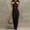 *Black, variant on ClodeEU Women's Halter Neck Sleeveless Midi Dress,Bodycon Casual Summer Dress Black,Women's Plus M