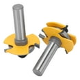 thumbnail image 1 of T Shape Rail and Stile Router Bit 1/2in Shank 3 Teeth Milling Cutter Woodworking Slotting Tool, 1 of 5