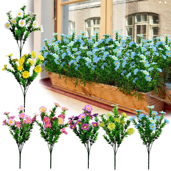 kladzum Artificial Flowers Decorative Flower Arrangement Balcony Marigold Water Grass Chrysanthemum Small Chrysanthemum Flower Bouquet Fake Flowers Wedding Centerpieces Tables Decorations